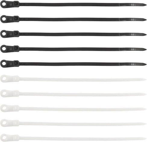 Bivethoi Zip Ties with Screw Hole, 7.87 Inch, 200 Pcs, Black & White in Kuwait