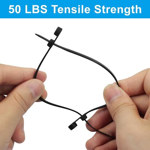 Bivethoi Zip Ties with Screw Hole, 7.87 Inch, 200 Pcs, Black & White in Kuwait
