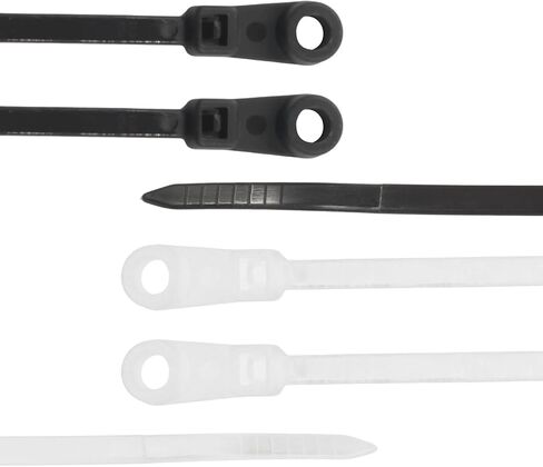 Bivethoi Zip Ties with Screw Hole, 7.87 Inch, 200 Pcs, Black & White in Kuwait