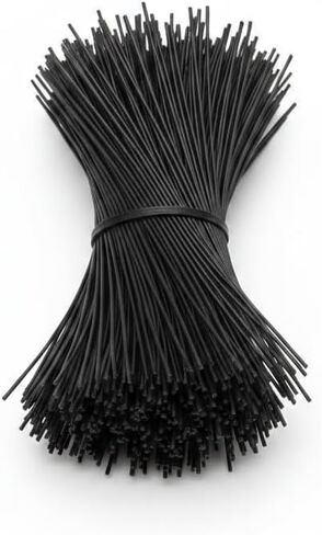 Iron Core Cable Ties 100 Pcs 7.8 Inches Black,Reusable Wire Twist Ties for Household Garden Office Cords Organizing (100Pcs, Black) in Kuwait