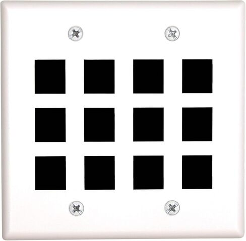 Networx Keystone Wall Plates (12 PORT, WHITE) in Kuwait