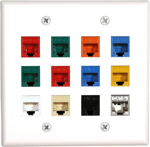 Networx Keystone Wall Plates (12 PORT, WHITE) in Kuwait