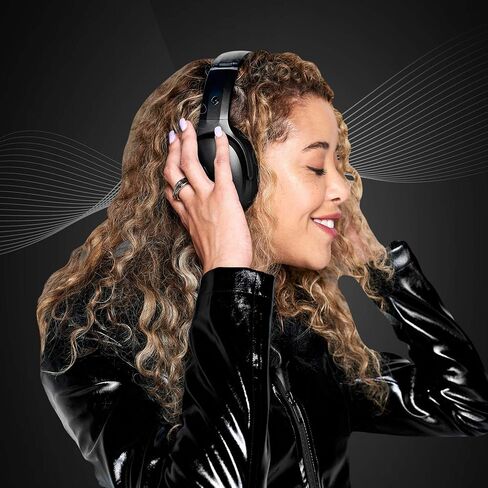 Skullcandy Crusher ANC Over-Ear Noise Canceling Wireless Headphones with Sensory Bass, 24 Hr Battery, Microphone, Works with Bluetooth Devices - Black in Kuwait