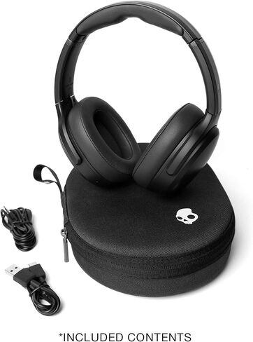 Skullcandy Crusher ANC Over-Ear Noise Canceling Wireless Headphones with Sensory Bass, 24 Hr Battery, Microphone, Works with Bluetooth Devices - Black in Kuwait