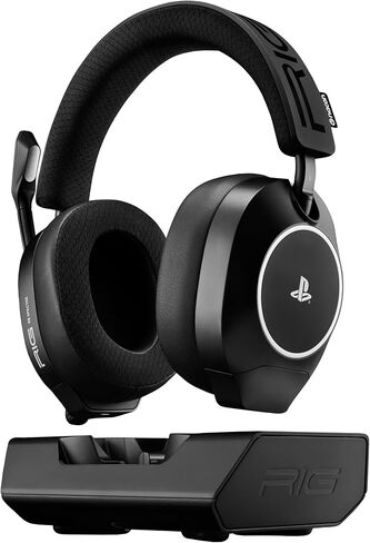 RIG R8 SPECTRE PRO HS Wireless Gaming Headset for PlayStation, PS5, PS4, PC, Mobile; Graphene Drivers, 3D Audio, Noise-Canceling Mic, 60-Hr Battery, RGB Charging Base (Renewed) in Kuwait