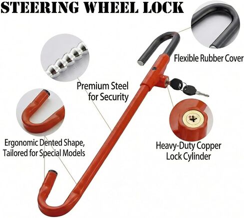 EMUNA Universal Car Steering Wheel Anti-Theft Lock in Kuwait