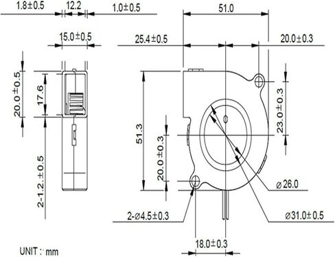 MF5015VX-B00C-A99 Fan 5015 12V 0.17A DC Cooling in Kuwait