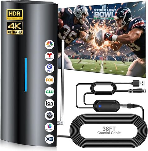 2026 Upgraded TV Antenna for Smart TV Indoor with Signal Booster in Kuwait