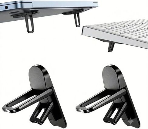Laptop Stand-Portable Folding Invisible Riser with 2 Angles,2pc(Silver,2 Angles) in Kuwait