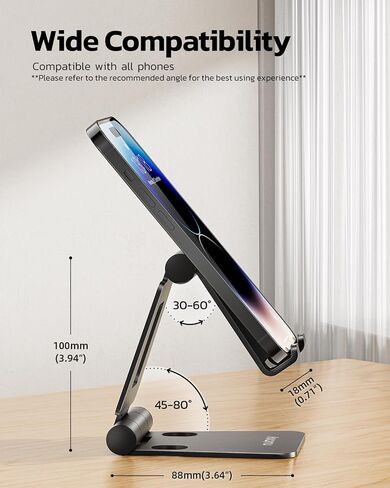 Nulaxy Adjustable Laptop Stand for Desk & Full Aluminum Cell Phone Stand in Kuwait