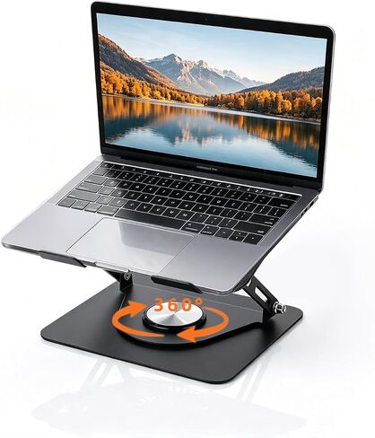 Laptop Stand, Portable 360 Rotating Computer Stand(Grey) in Kuwait