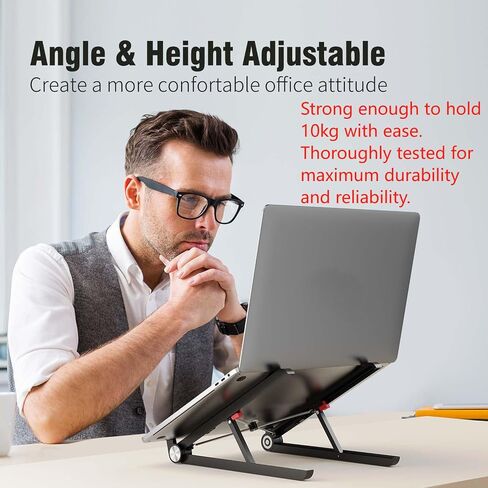 Portable Laptop Stand for Hp ZBook Studio 16 inch G10 Laptop for Desk,Made of Reinforced Nylon, 304 Stainless Steel and Silicone in Kuwait