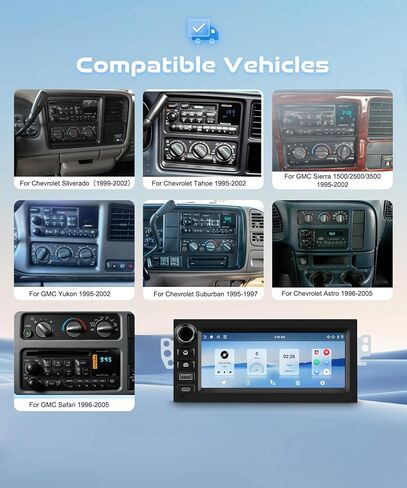 Car Stereo for Chevrolet Silverado 1999-2002, 6.86" Touchscreen in Kuwait