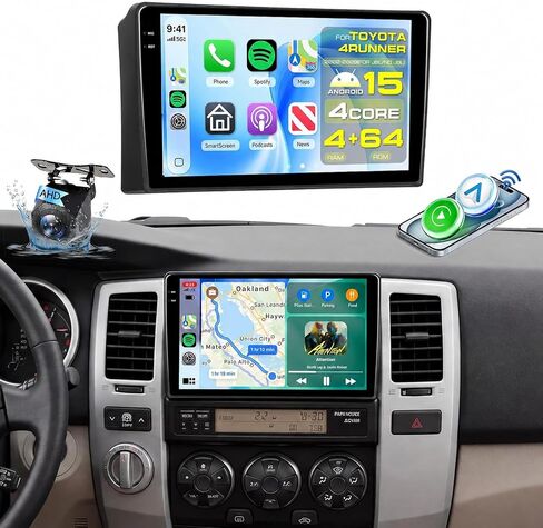 4+128G Car Radio for Toyota 4runner 2002-2009 Wireless Carplay Android Auto in Kuwait