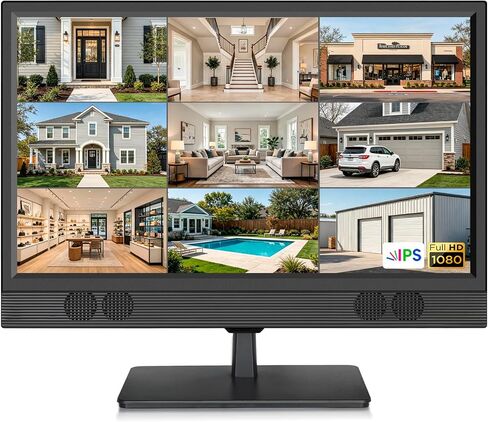 othoig 22 Inch Security Camera Monitor, 1080P Full HD IPS CCTV Surveillance Display with HDMI VGA BNC RCA Inputs,Built-in Speakers & Remote Control,DVR NVR Compatible Monitor for Home Office Warehouse in Kuwait