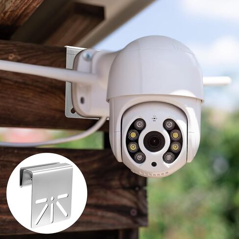 QWORK Gutter Mount Bracket for Solar Security Cameras, Universal 304 Stainless Steel Camera Mounting Brackets, 1 Pack in Kuwait