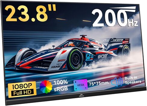 Kenowa 23.8" Large Portable Monitor 100Hz IPS FHD 1080P Freesync USB-C HDMI Gaming Monitor, External Display Dual Speakers Adjustable Stand for PC,Laptop,Mac,Phone,Game Consoles in Kuwait