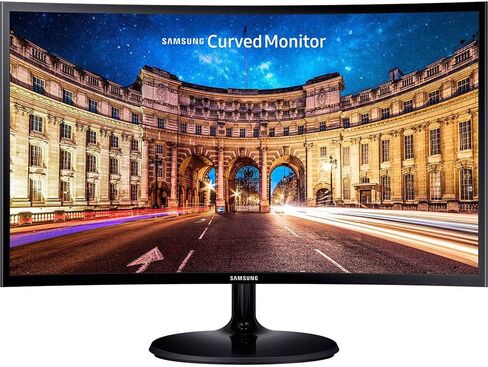 Samsung CF390 Series 27 inch FHD 1920x1080 Curved Desktop Monitor for Business, HDMI, VGA, VESA mountable, 3-Year Warranty, TAA (C27F390FHN), Black in Kuwait