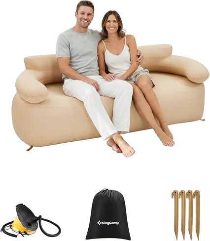KingCamp Double Camping Inflatable Couch, Folding Air Sofa with Pump in Saudi Arabia