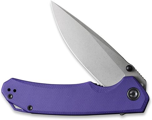 CIVIVI Brazen Folding Pocket Knife,3.5-Inch 14C28N PlainEdge Blade,Outdoor Camping Hiking Knife with Thumb Stud and Flipper opener,G-10 Handle Tool for EDC C2102A (Purple) in Saudi Arabia