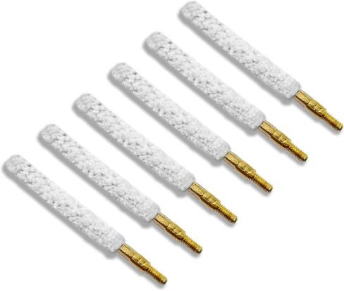 XXLITA 6PCS Gun Cleaning Brushes Supplies 17 Caliber Cotton Mop Bore Brush for 17 Cal Rifle Pistol Cleaning Kit Handgun Chamber Cleaner Gun Tool Kit Firearm Accessories in Kuwait