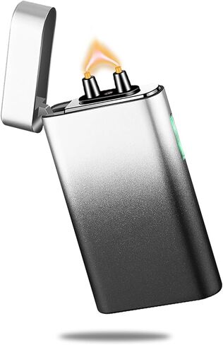 Electric Lighter, Windproof Plasma Arc, USB Rechargeable (BlueWhite) in Kuwait