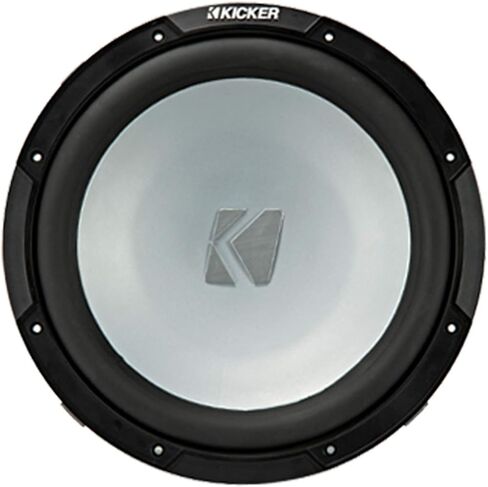 2 Kicker 45KMF104 10" Weather-Proof Subwoofers for Freeair Applications - 2 Kicker 45KMG10W 10" LED Grilles (White) in Kuwait