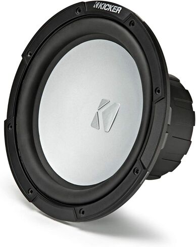 2 Kicker 45KMF104 10" Weather-Proof Subwoofers for Freeair Applications - 2 Kicker 45KMG10W 10" LED Grilles (White) in Kuwait