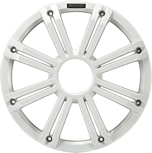2 Kicker 45KMF104 10" Weather-Proof Subwoofers for Freeair Applications - 2 Kicker 45KMG10W 10" LED Grilles (White) in Kuwait