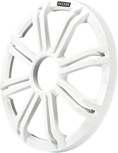2 Kicker 45KMF104 10" Weather-Proof Subwoofers for Freeair Applications - 2 Kicker 45KMG10W 10" LED Grilles (White) in Kuwait