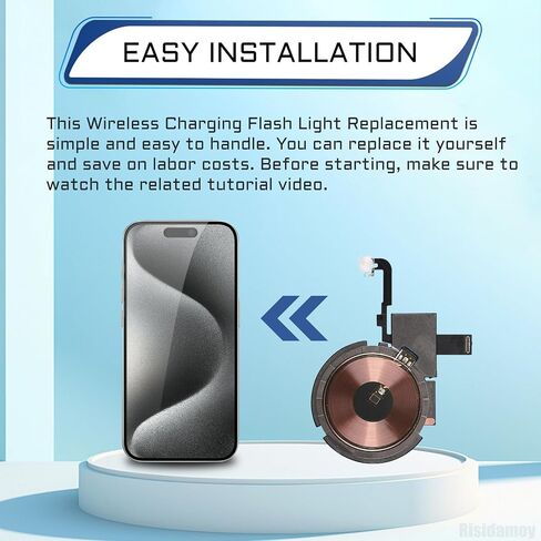 NFC Wireless Charging Flash Light Replacement for iPhone 15 Pro in Kuwait