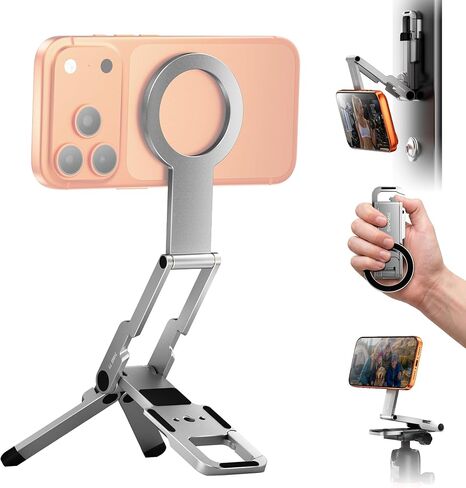 7RYMS 7RIG T1 Magnetic Phone Tripod for iPhone, Foldable Aluminum Stand in Kuwait
