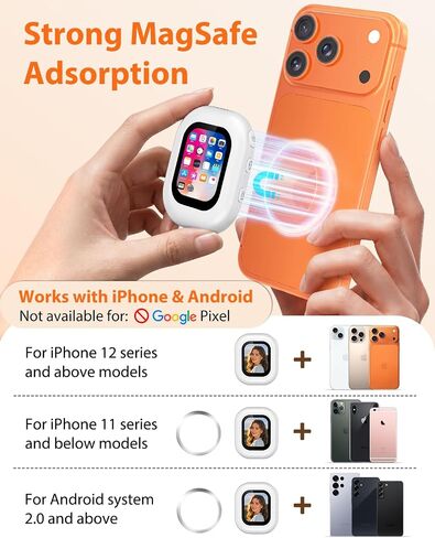 Selfie Monitor Screen for iPhone & Android, Magnetic Back Camera Monitor in Kuwait