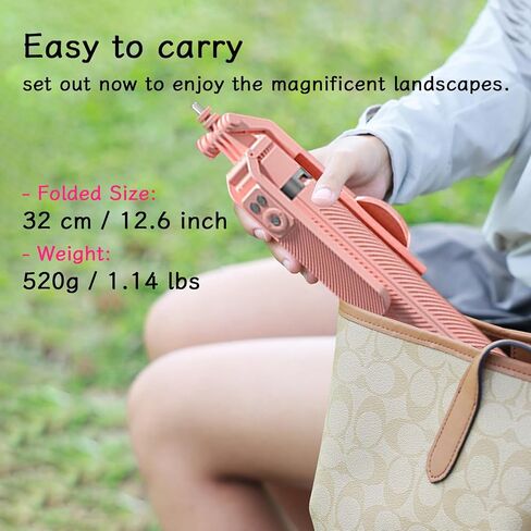 72" Pink Dual Phone Selfie Stick Tripod with Remote, MagSafe & Clip in Kuwait