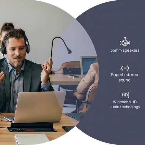 Yealink UH37 Wired USB-A Headset with Noise Cancelling Mic for PC Computer in Kuwait