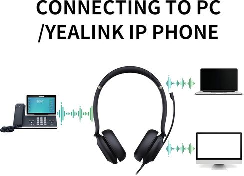 Yealink UH37 Wired USB-A Headset with Noise Cancelling Mic for PC Computer in Kuwait