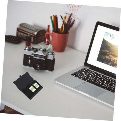 Cabilock 2pcs Black Memory Card Storage Case Portable Holder Anti-Shock Organizer for Camera Memory Cards in Kuwait