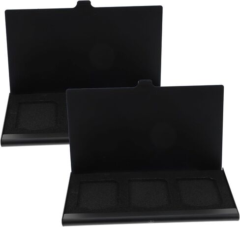 Cabilock 2pcs Black Memory Card Storage Case Portable Holder Anti-Shock Organizer for Camera Memory Cards in Kuwait