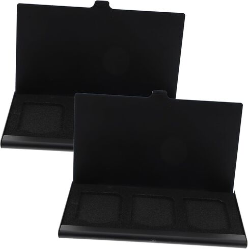 Cabilock Memory Card Storage Case 3-Slot Holder Set, Waterproof Shockproof Portable Memory Holder for Camera Cards, Black Carrying Accessory for Photographers in Kuwait