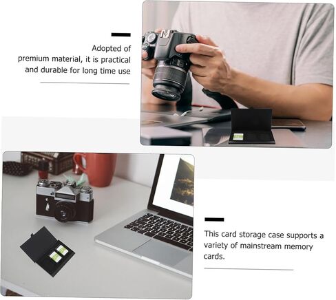 Cabilock Memory Card Storage Case 3-Slot Holder Set, Waterproof Shockproof Portable Memory Holder for Camera Cards, Black Carrying Accessory for Photographers in Kuwait