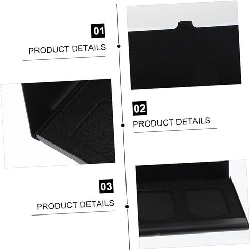 Cabilock Memory Card Storage Case 3-Slot Holder Set, Waterproof Shockproof Portable Memory Holder for Camera Cards, Black Carrying Accessory for Photographers in Kuwait