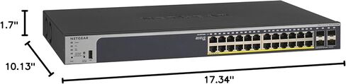 NETGEAR 28-Port PoE Gigabit Ethernet Smart Switch (GS728TPP) - Managed, Optional Insight Cloud Management, 24 x PoE+ @ 380W, 4 x 1G SFP, Desktop or Rackmount, and Limited Lifetime Protection in Kuwait