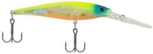 Berkley Flicker Minnow Fishing Lure, Flashy Perch, 1/3 oz, 3 1/2in | 9cm Crankbaits, Realistic Minnow Profile, Sharp Dive Curve Gets to Fish Quickly, Equipped with Fusion19 Hook in Kuwait