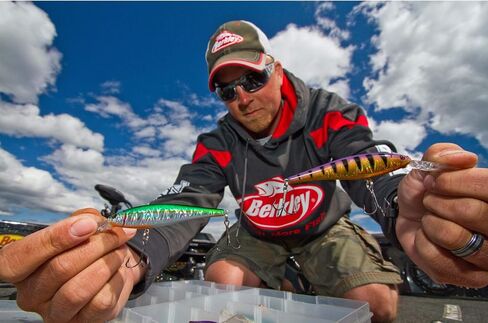 Berkley Flicker Minnow Fishing Lure, Flashy Perch, 1/3 oz, 3 1/2in | 9cm Crankbaits, Realistic Minnow Profile, Sharp Dive Curve Gets to Fish Quickly, Equipped with Fusion19 Hook in Kuwait