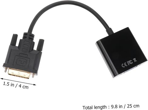 PartyKindom 3pcs Dvi to Vga Adapter Digital to Analog Converter Connect Dvi Vga Displays No Software Needed in Kuwait