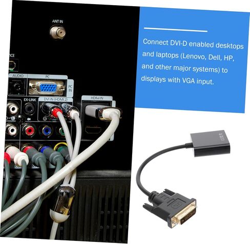 PartyKindom 3pcs Dvi to Vga Adapter Digital to Analog Converter Connect Dvi Vga Displays No Software Needed in Kuwait