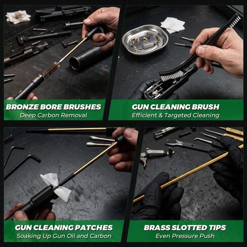 22-in-1 Handgun Cleaning Kit for Most Caliber Firearm - Compact Case Design in Kuwait
