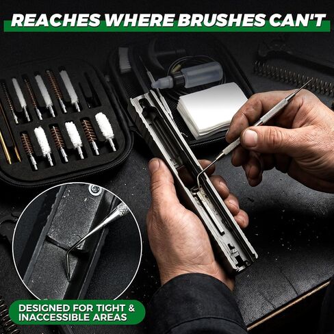 22-in-1 Handgun Cleaning Kit for Most Caliber Firearm - Compact Case Design in Kuwait