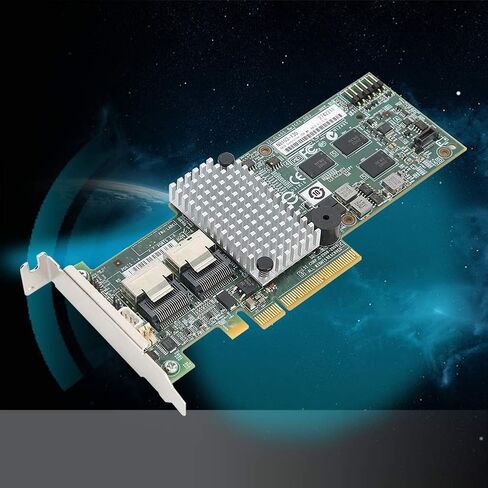 RAID Controller Card 8 Internal SATA SAS Ports PCIE 6Gbps 256MB Cache Support RAID 0 1 5 6 Computer Storage Expansion Equipment Network Component Accessory for LSI 9264 8i M8103 in Kuwait
