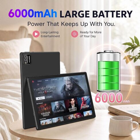 YQSAVIOR 10 inch Tablet with Keyboard, 2 in 1 Tablet, Android 15 in Saudi Arabia
